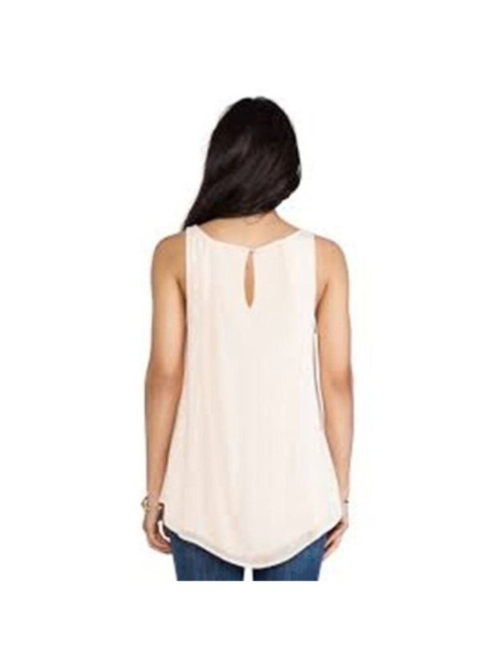 ELLA MOSS  Stella Layered TANK in MIMOSA Light Peach TOP Rayon M - Picture 4 of 7